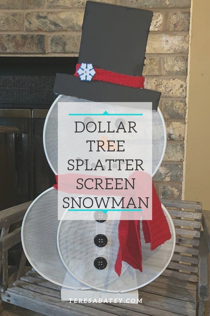 Dollar Tree Splatter Screen Snowman