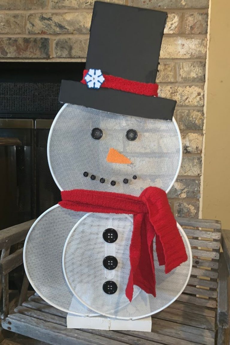 Dollar Tree Splatter Screen Snowman