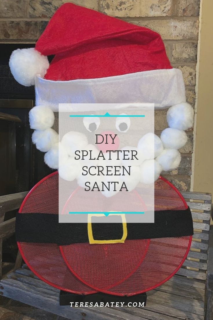 DIY Splatter Screen Santa
