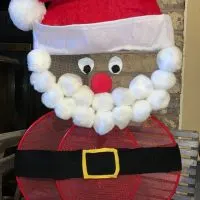 DIY Splatter Screen Santa