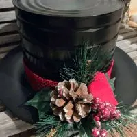Dollar Tree Snowman Hat Centerpiece