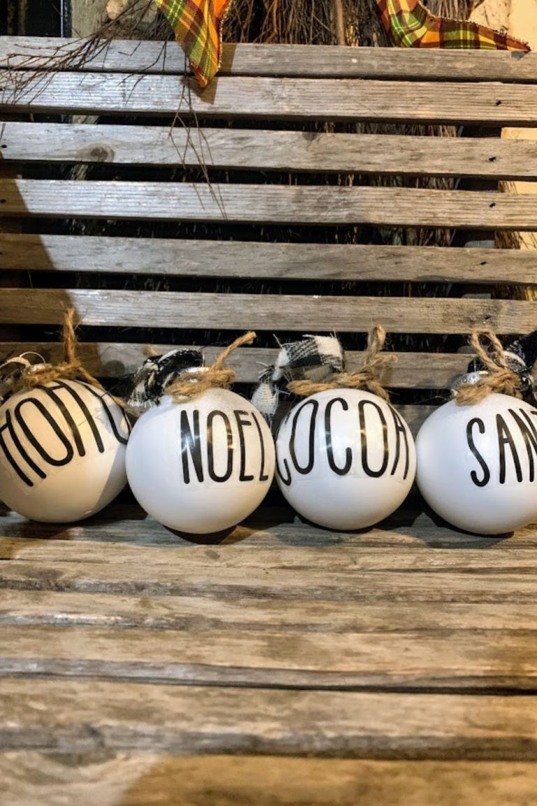 Dollar Tree DIY Farmhouse Christmas Ornaments