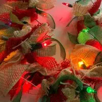 Dollar Tree Lighted Burlap Garland