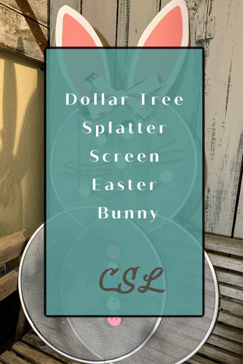 Dollar Tree Splatter Screen Easter Bunny