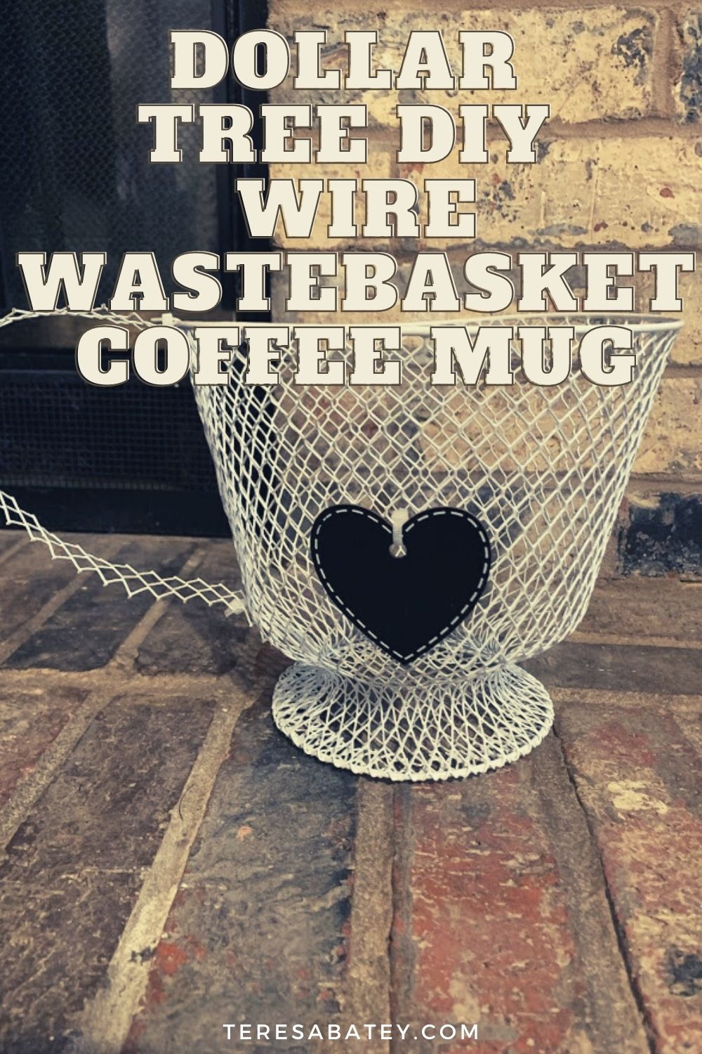 Dollar Tree DIY Wire Wastebasket Coffee Mug