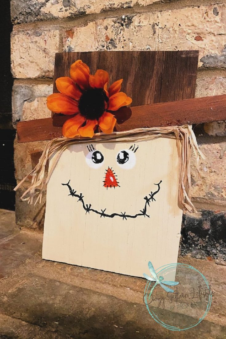 DIY Scarecrow Wood Sign