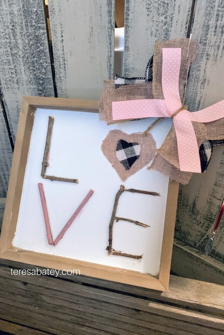 DIY Wood Love Sign for Valentines Day