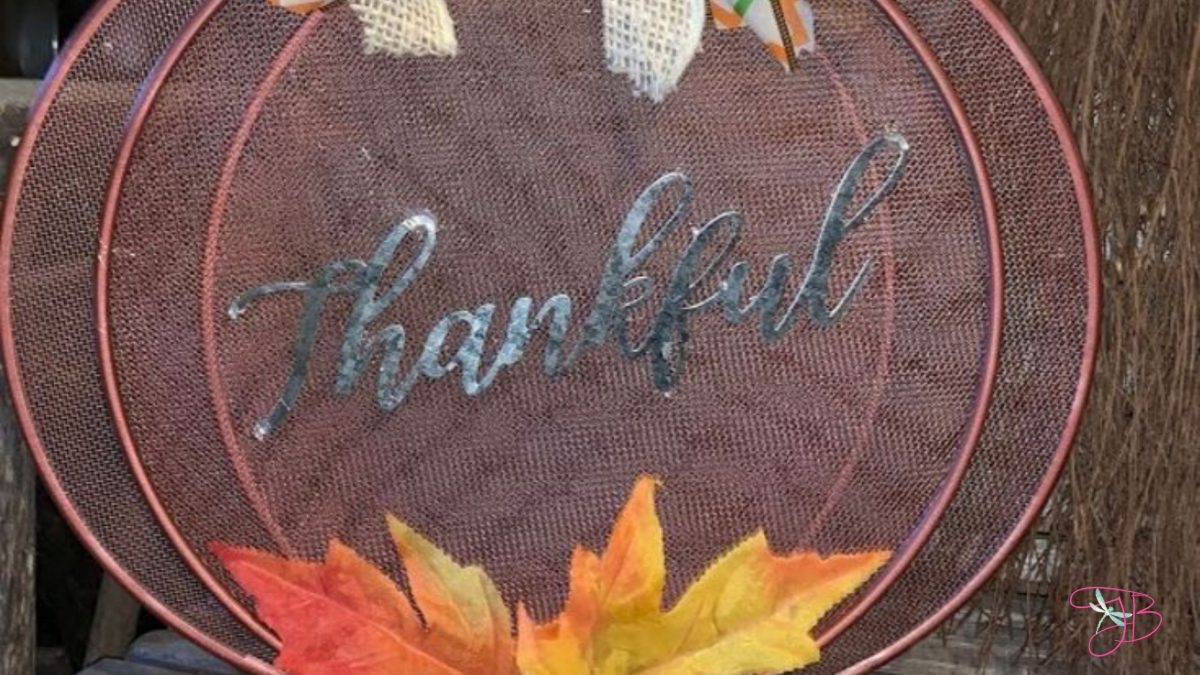 BudgetFriendly Fall Décor DIY Dollar Tree Splatter Screen Pumpkin