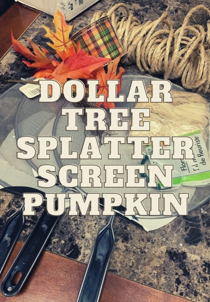 Dollar Tree Splatter Screen Pumpkin