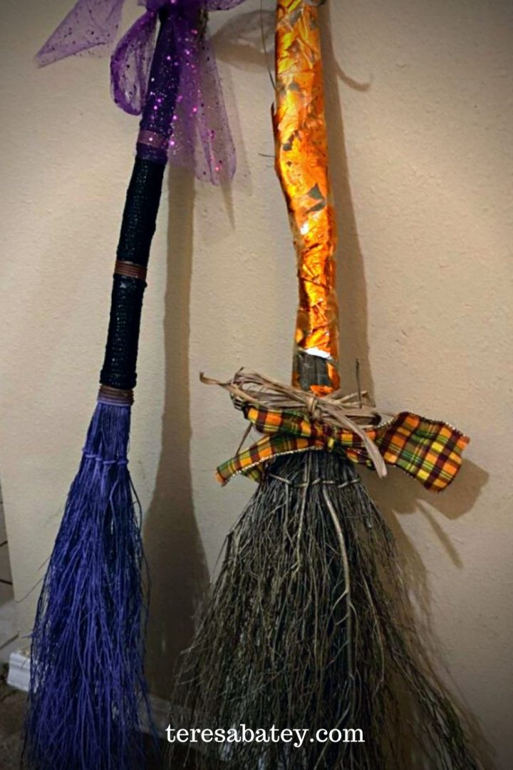 Fall Magic DIY Decorated Scented Brooms To The Season