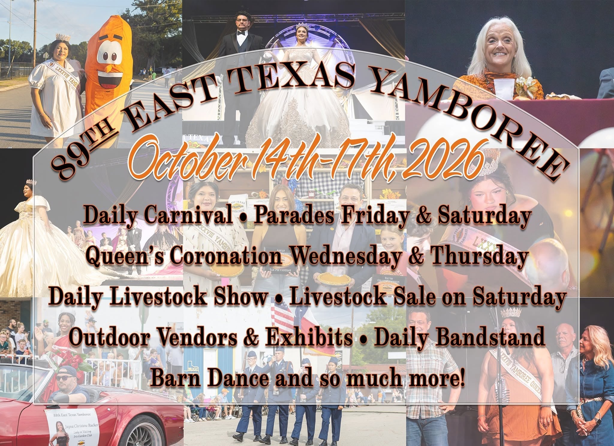 East Texas Yamboree 2026 festival in Gilmer, Texas