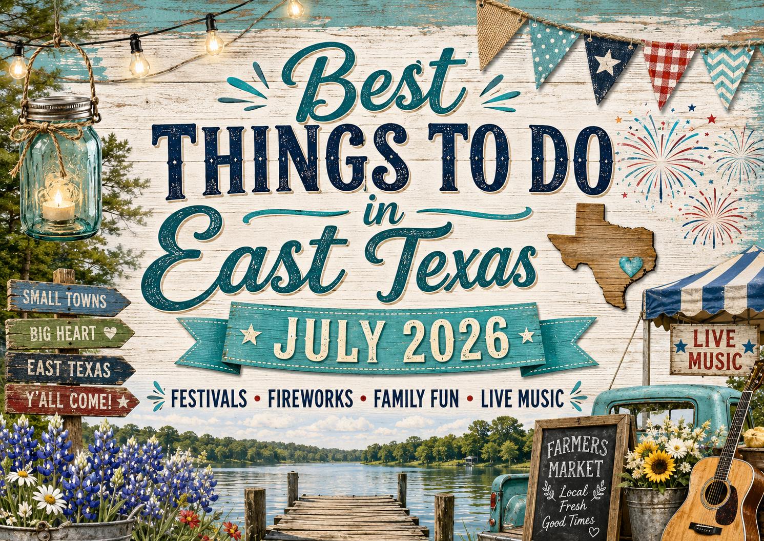 best things to do in east texas in July 2026