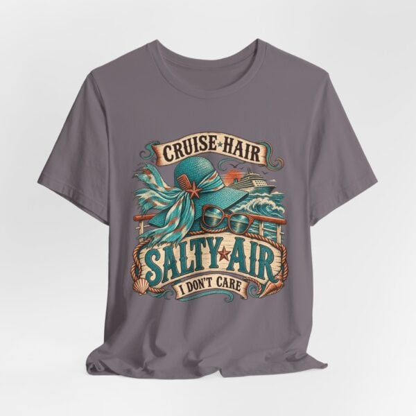 Cruise Hair Salty Air Tee – Beach Vacation Graphic T-Shirt - Image 48
