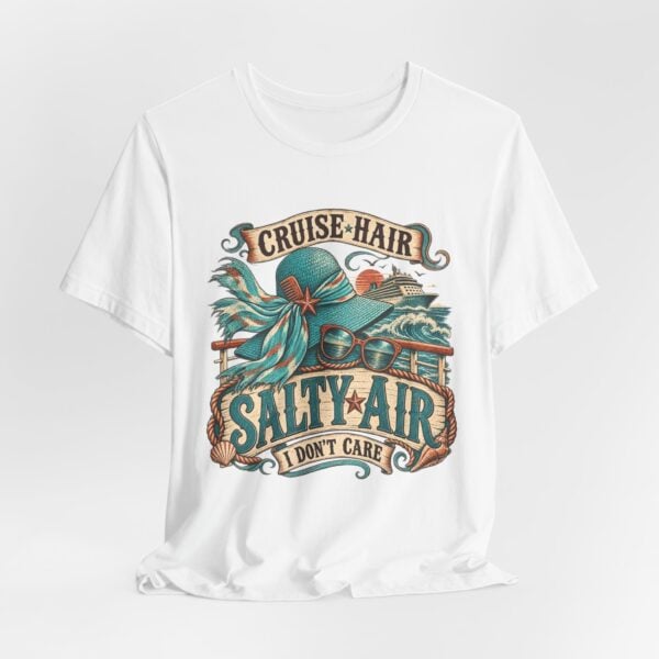 Cruise Hair Salty Air Tee – Beach Vacation Graphic T-Shirt - Image 4
