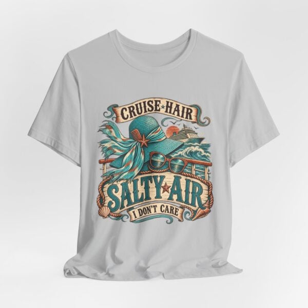 Cruise Hair Salty Air Tee – Beach Vacation Graphic T-Shirt - Image 12