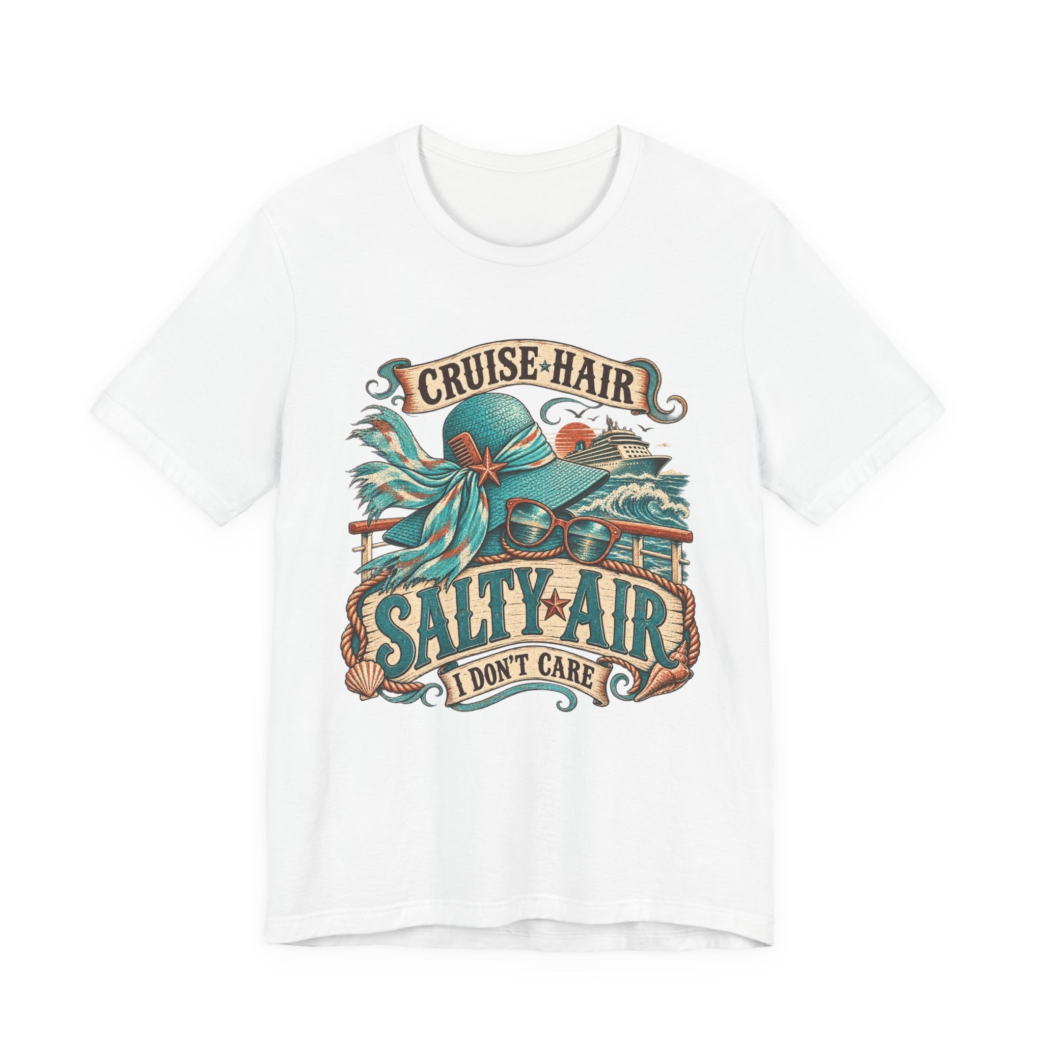 Cruise Hair Salty Air Tee – Beach Vacation Graphic T-Shirt