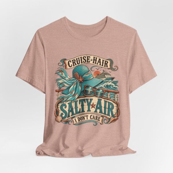 Cruise Hair Salty Air Tee – Beach Vacation Graphic T-Shirt - Image 8