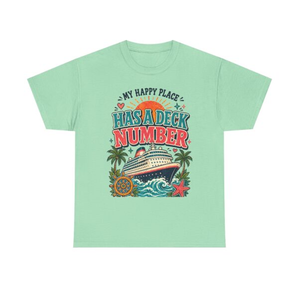 Cruise Lover T-Shirt — “My Happy Place Has a Deck Number” Vintage Boat Tee - Image 37