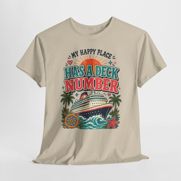 Cruise Lover T-Shirt — “My Happy Place Has a Deck Number” Vintage Boat Tee - Image 24