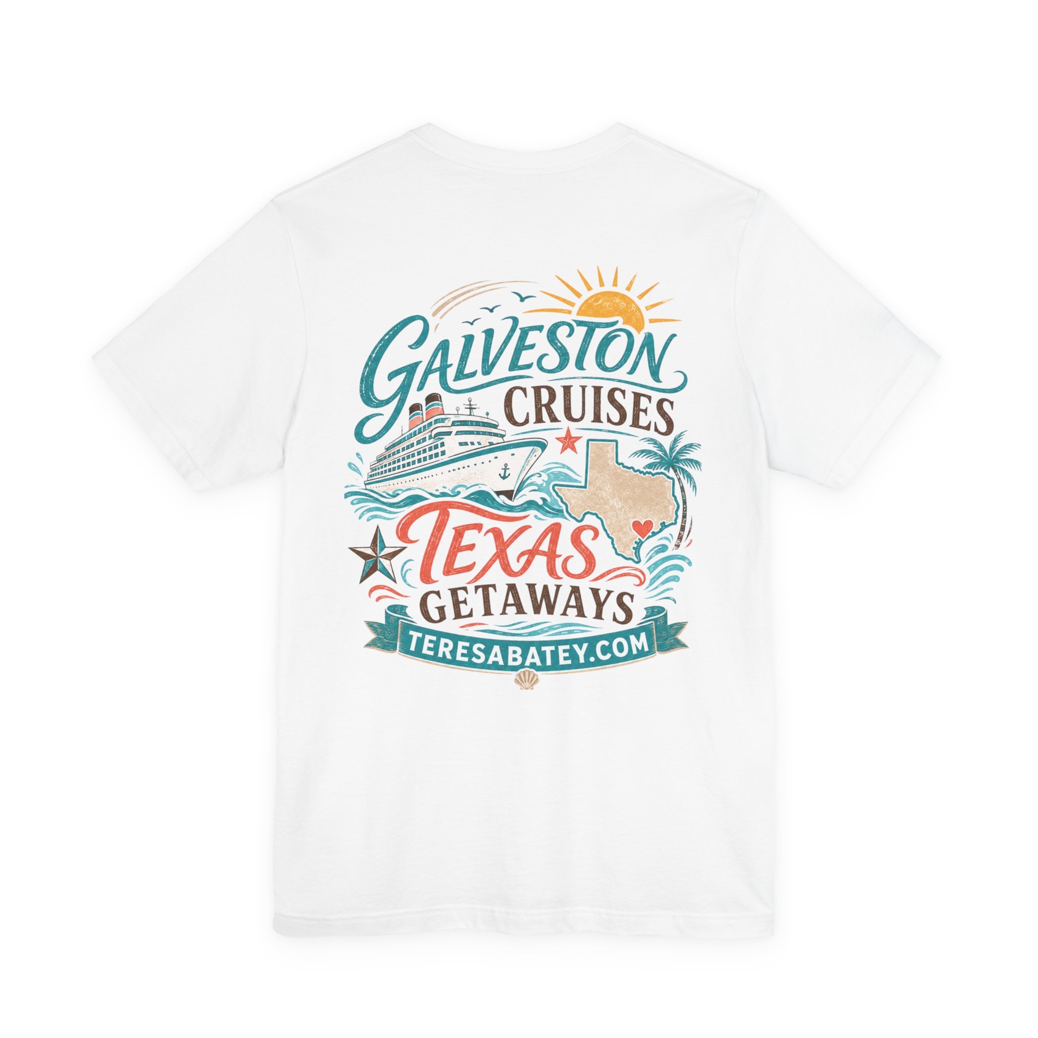 Galveston Cruises Texas Getaways T-Shirt - Image 2