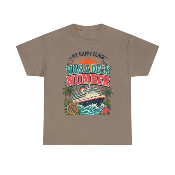 Cruise Lover T-Shirt — “My Happy Place Has a Deck Number” Vintage Boat Tee - Image 31