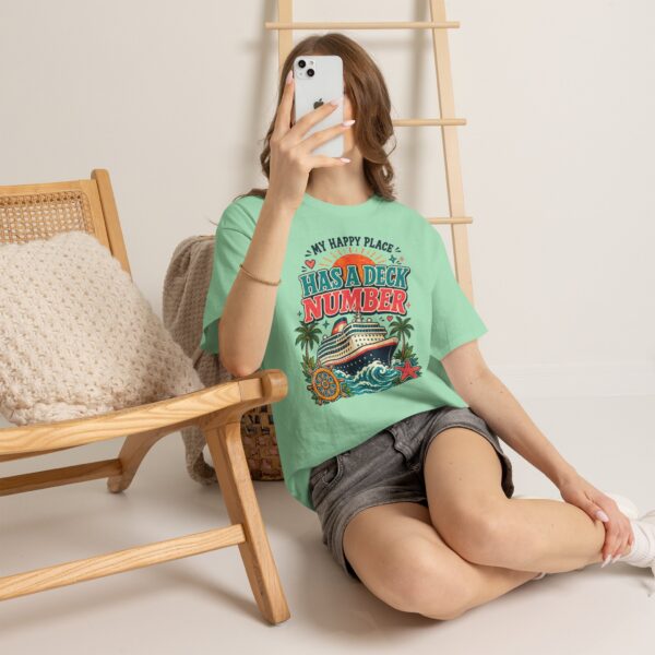 Cruise Lover T-Shirt — “My Happy Place Has a Deck Number” Vintage Boat Tee - Image 41