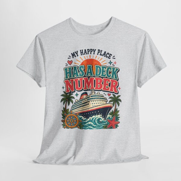Cruise Lover T-Shirt — “My Happy Place Has a Deck Number” Vintage Boat Tee - Image 12