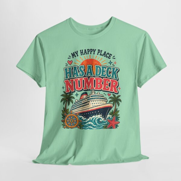 Cruise Lover T-Shirt — “My Happy Place Has a Deck Number” Vintage Boat Tee - Image 42