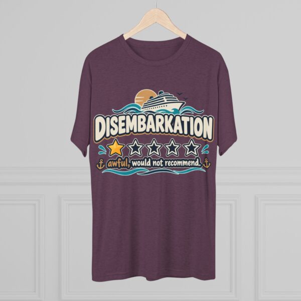 Disembarkation Cruise Tee — "Disembarkation: awful, would not recommend" Novelty Travel Shirt - Image 32