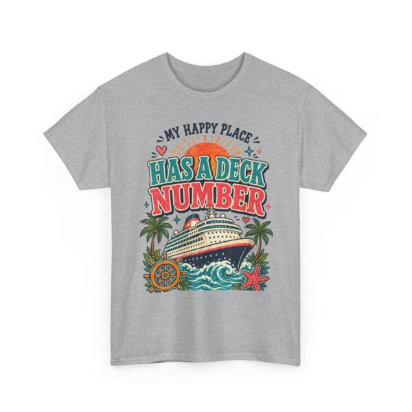Cruise Lover T-Shirt — “My Happy Place Has a Deck Number” Vintage Boat Tee - Image 27