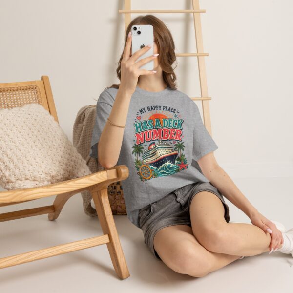 Cruise Lover T-Shirt — “My Happy Place Has a Deck Number” Vintage Boat Tee - Image 29