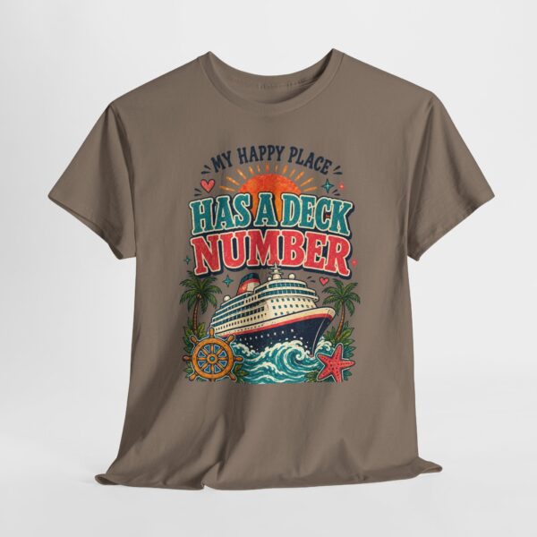 Cruise Lover T-Shirt — “My Happy Place Has a Deck Number” Vintage Boat Tee - Image 36
