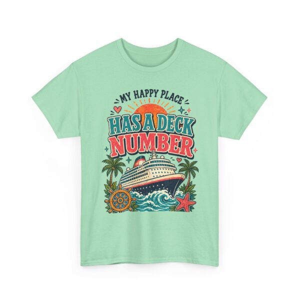 Cruise Lover T-Shirt — “My Happy Place Has a Deck Number” Vintage Boat Tee - Image 39