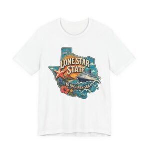 Texas Nautical Tee — "Lone Star State to the Open Sea" Vintage Cruise Shirt