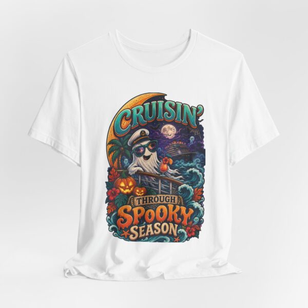 Spooky Season Cruise T-Shirt — 'Cruisin' Through Spooky Season' Halloween Tee - Image 4