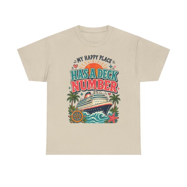 Cruise Lover T-Shirt — “My Happy Place Has a Deck Number” Vintage Boat Tee - Image 19