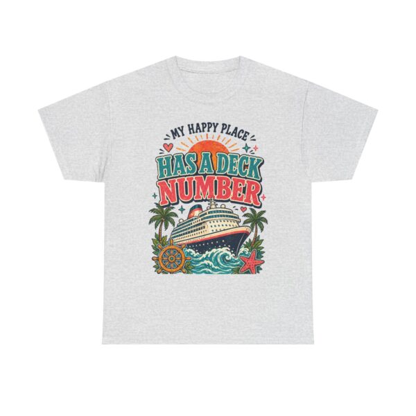Cruise Lover T-Shirt — “My Happy Place Has a Deck Number” Vintage Boat Tee - Image 7